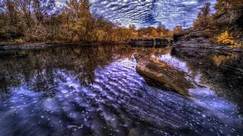 Pennsylvania River USA Under Patches Of Clouds HD Nature Wallpapers ...