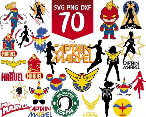 Captain Marvel Svg Bundle, UPP503 | UPPLOP Graphics Resources