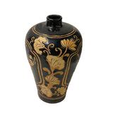 Chinese Ware Black Brown Glaze Ceramic Flower Vase Display Art ws3027S ...