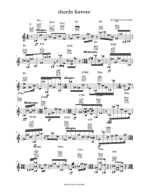 chords forever Sheet music for Guitar (Solo) | Musescore.com