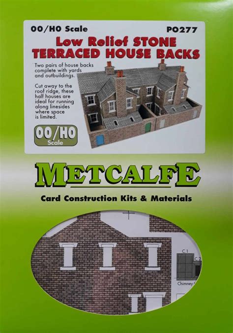 Metcalfe Building Kits – HO/00 Scale – Low Relief Terraced Houses stone Built – #PO277 – Mr Models