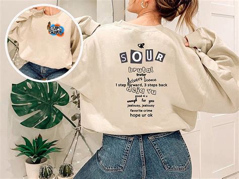 Sour album sweatshirt SOUR track list crewneck sweatshirt | Etsy