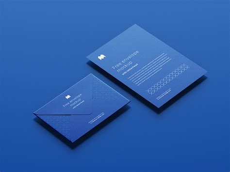 Free Envelope with Letterhead Mockup