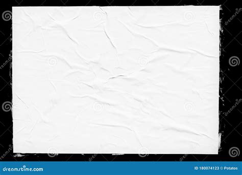 White Paper Poster Mockup Isolated On Black Background Royalty-Free Stock Photography ...