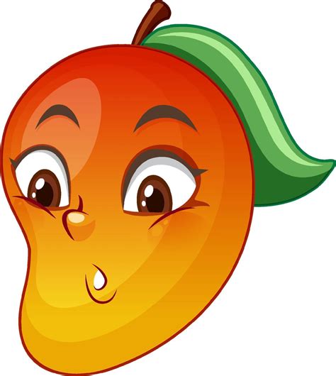 Mango cartoon character with facial expression 2069807 Vector Art at Vecteezy