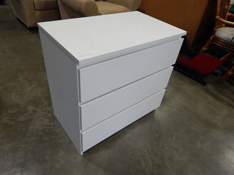 3 DRAWER WHITE IKEA DRESSER - Big Valley Auction