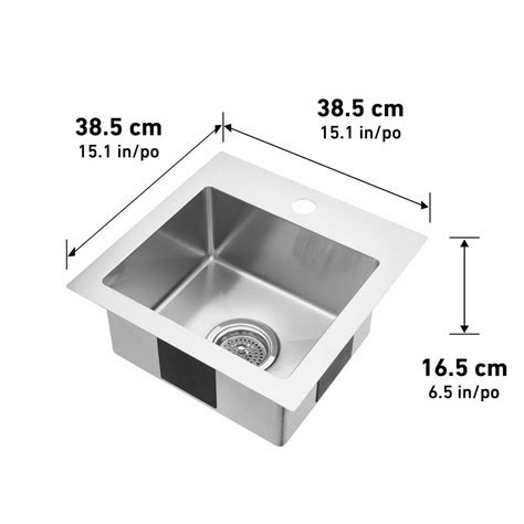 Plaza Bar Single Bowl Sink Stainless Steel | Artika