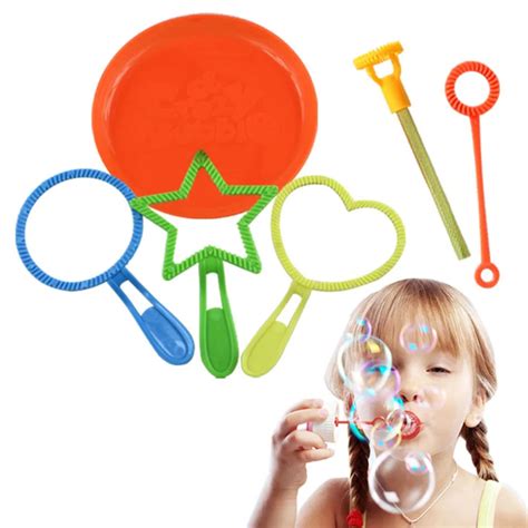 6pcs Bubble Wand Tool Soap Bubble Maker Blower Set Bubble Concentrate Stick for Kids Children ...