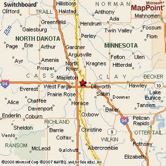 Moorhead, Minnesota Area Map & More