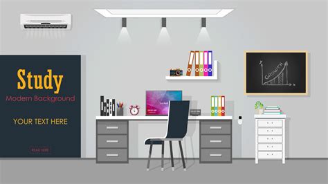 Modern Study Room Background