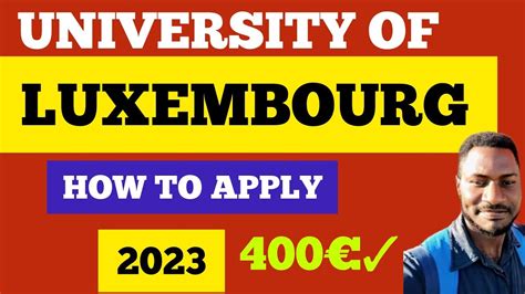 HOW TO APPLY TO THIS UNIVERSITY IN LUXEMBOURG.step by step - YouTube