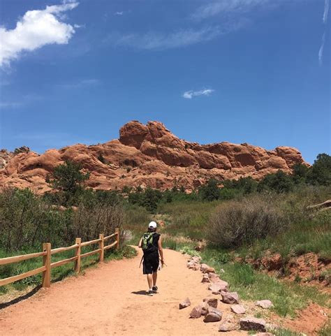 My son hiking in Garden of the Gods 2017 | Natural landmarks, Favorite ...