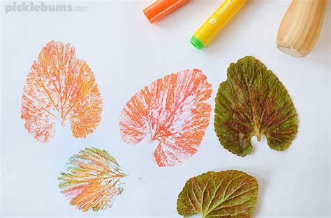 Easy Leaf Printing - Picklebums