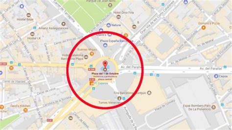 Un 'hacker' cambia en Google el nombre de la Plaza de España de Barcelona por '1 de octubre'