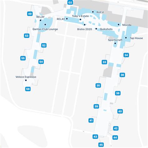 Sydney Kingsford Smith Airport SYD Terminal 2 Map