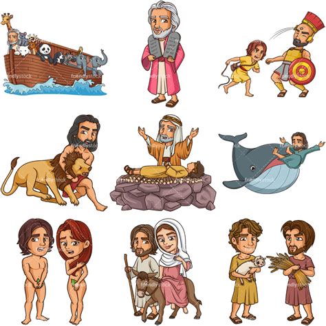 Biblical Figures Cartoon Vector Clipart - FriendlyStock