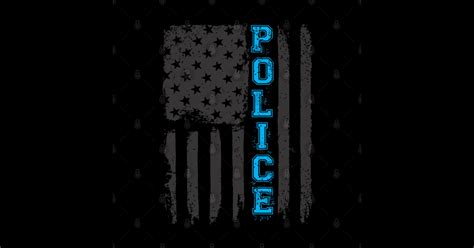 Police Flag - Police Flag - Sticker | TeePublic