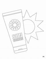 Sunscreen Coloring Pages sketch template