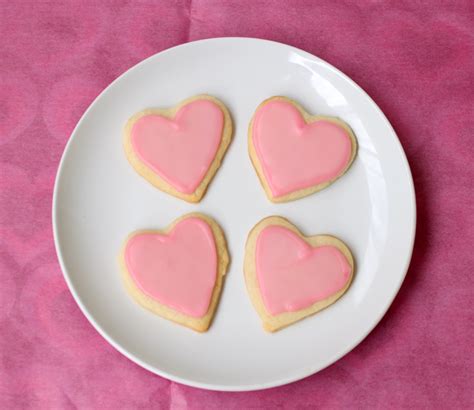 Light pink heart shaped sugar cookies | 52 Kitchen Adventures