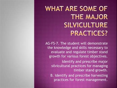 PPT - What are some of the Major Silviculture Practices? PowerPoint ...