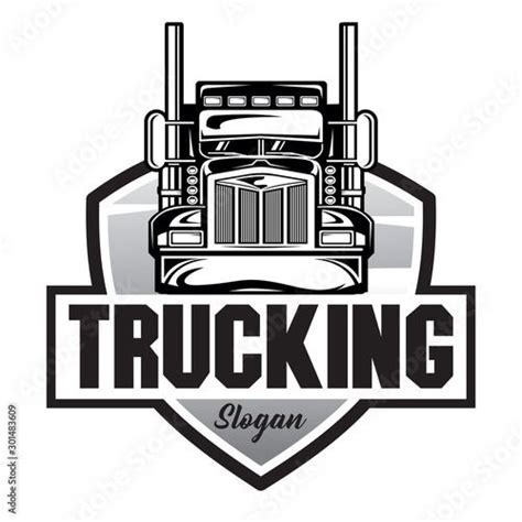 Stock Image: Truck Company Emblem logo, Truck Company Logo Trucking ...