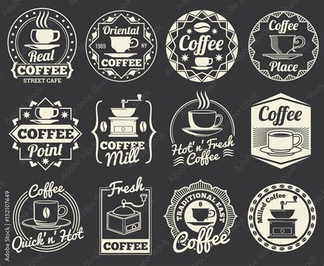 Vintage coffee shop and cafe logos, badges and labels vector de Stock ...