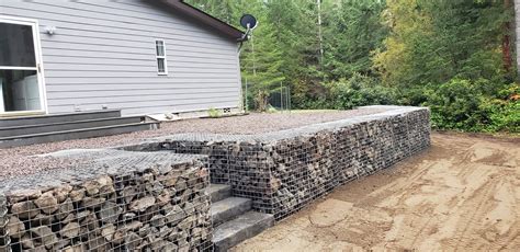 Gabion Retaining Wall — Crosby | Brookside Landscape Design