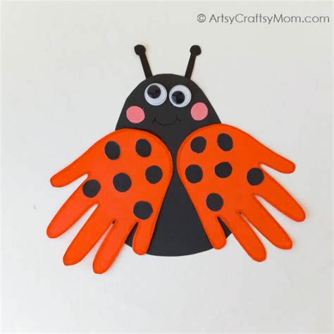 Adorable Handprint Ladybug Craft for Spring