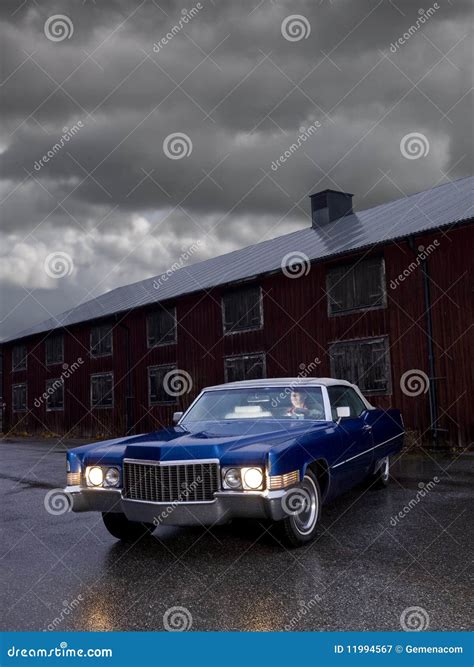 Blue cadillac stock image. Image of american, collector - 11994567