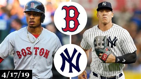 Boston Red Sox vs New York Yankees Highlights | April 17, 2019 - YouTube