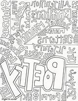 Poetry Pages Coloring sketch template