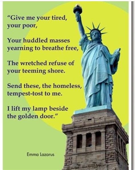 Pinterest | Statue of liberty quote, Statue of liberty, Give me your tired