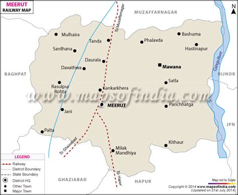 Meerut Railway Map