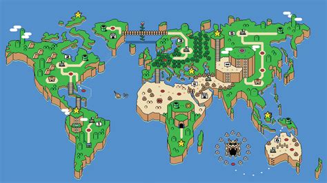 Super Mario World Map UHD 4K Wallpaper | Pixelz