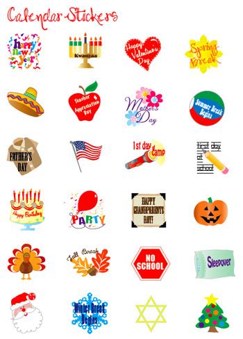 Calendar Stickers | Skip To My Lou