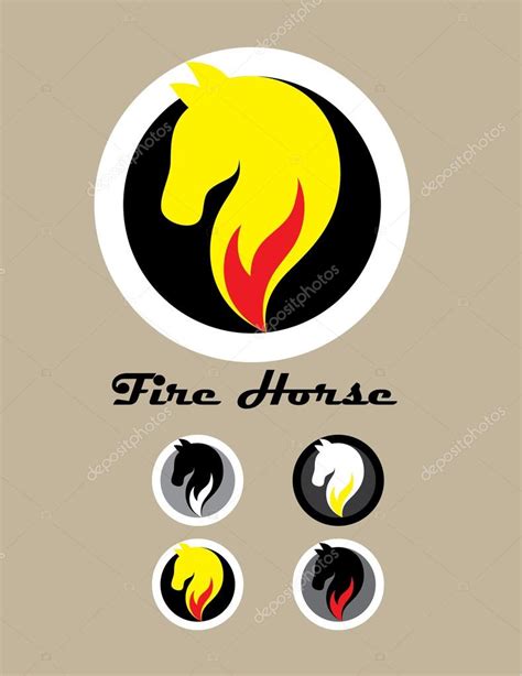 Fire Horse Logo — Stock Vector © sumbajimartinus #96596298