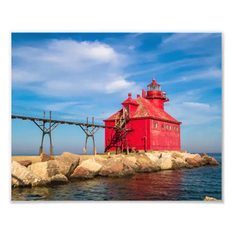 Sturgeon Bay Lighthouse Pier Photo Print | Zazzle