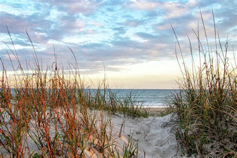 Salter Path Beach Sunset - Bogue Banks North Carolina Photograph by Bob Decker - Pixels