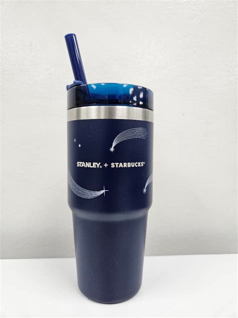 Starbucks x Stanley Blue Silver Meteor cold cup (16oz), Food & Drinks, Other Food & Drinks on ...