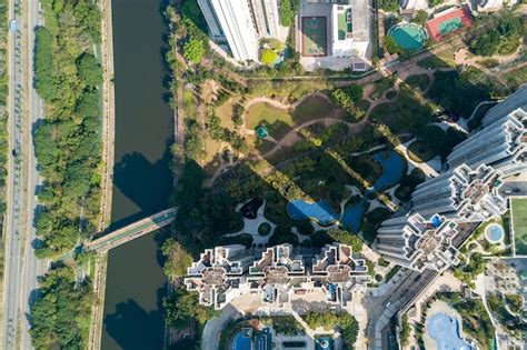 Premium Photo | Aerial view of hong kong skyline