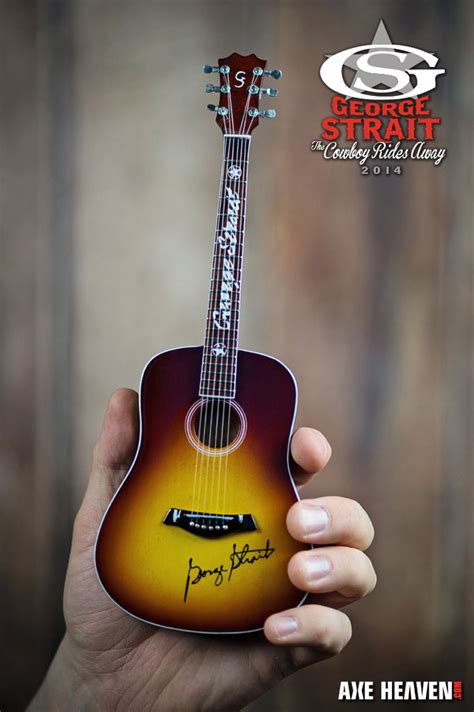 George Strait "Cowboy Rides Away" Mini Guitar Collectible – AXE HEAVEN® STORE - Mini Guitar ...