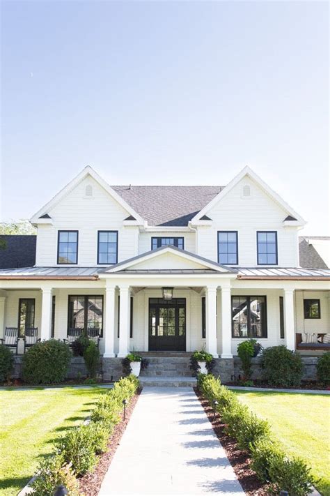 White Houses with Black Trim Inspiration | Life on Virginia Street | Colonial house exteriors ...