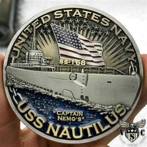 USS Nautilus SS-168 Submarine World of Warships US Navy Challenge Coin ...