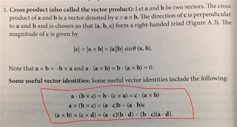 Solved 3. Cross product (also called the vector product): | Chegg.com