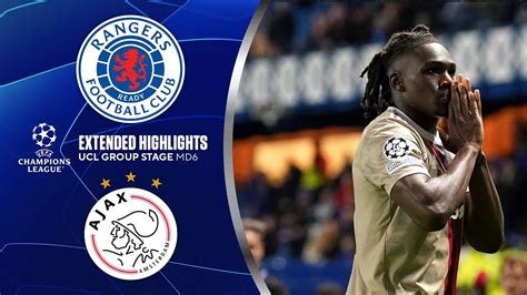 Rangers vs. Ajax: Extended Highlights | UCL Group Stage MD 6 | CBS ...