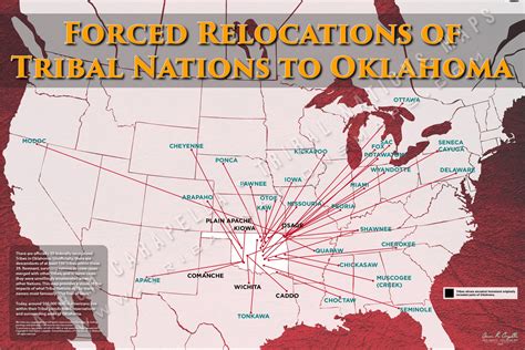 Forced Relocations of Tribal Nations to Oklahoma - 24"x36"