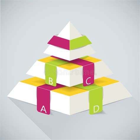 Pyramid Chart for Infographics Template Stock Illustration - Illustration of colorful, symbol ...