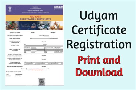 Udyam Registration: Download and Print Udyam Certificate | Govt Sevaa