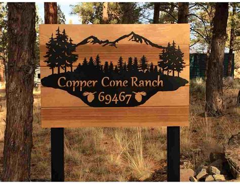 SMW0786 Custom Metal Ranch Sign - Sunriver Metal Works