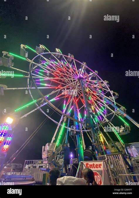 Ferris Wheel at night Stock Photo - Alamy